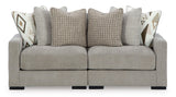 Aslan Court Pebble Modular Sofa and Loveseat by Ashley at Eve Furniture