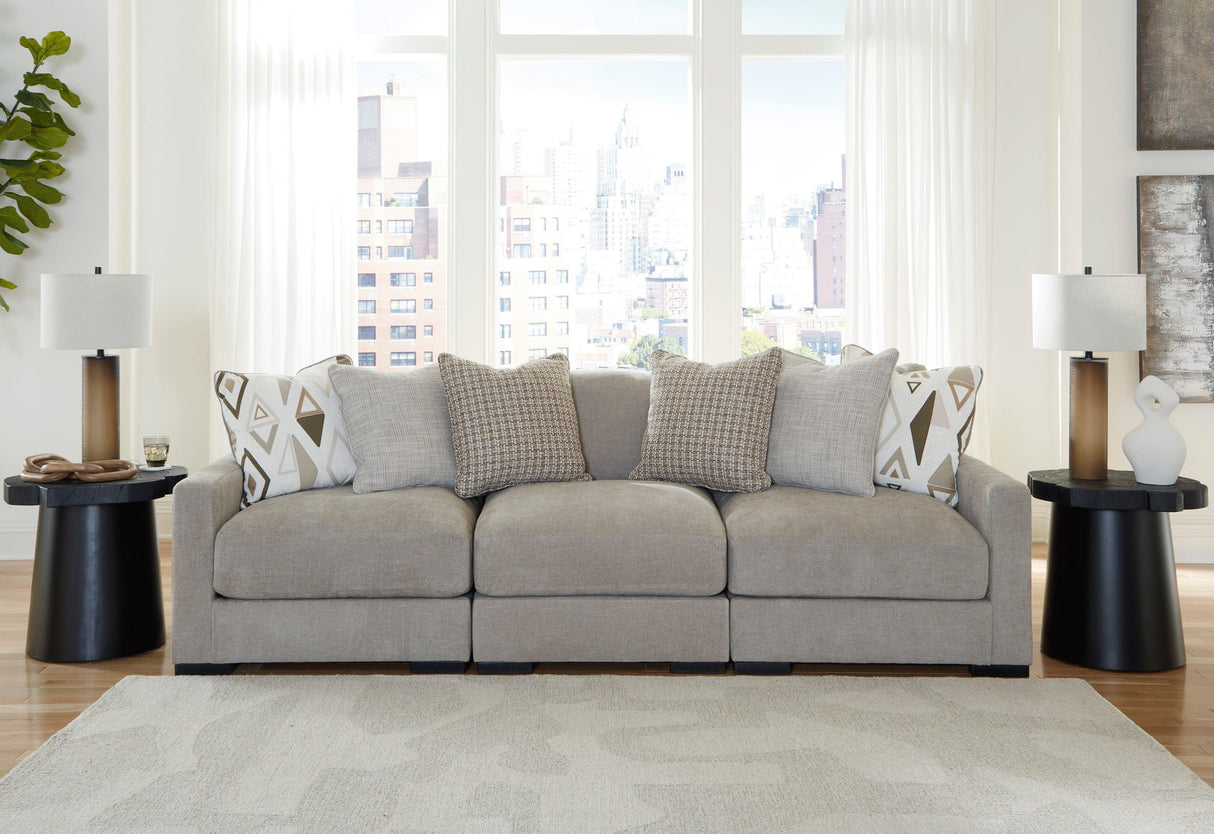 Aslan Court Pebble Modular Sofa and Loveseat by Ashley at Eve Furniture