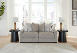 Aslan Court Pebble Modular Sofa and Loveseat by Ashley at Eve Furniture