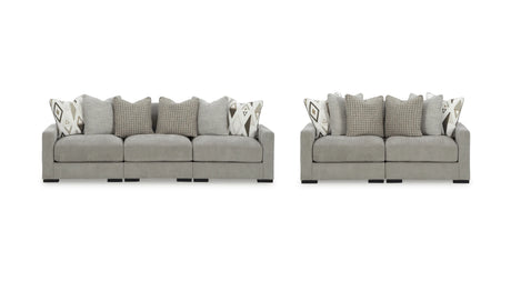 Aslan Court Pebble Modular Sofa and Loveseat by Ashley at Eve Furniture