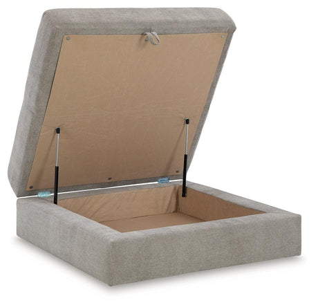Aslan Court Pebble Ottoman With Storage by Ashley at Eve Furniture