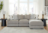 Aslan Court Pebble 3-Piece Right Arm Facing (RAF) Chaise Sectional by Ashley at Eve Furniture