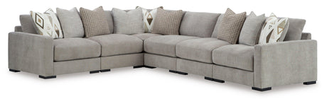 Aslan Court Pebble 6-Piece Modular Sectional by Ashley at Eve Furniture