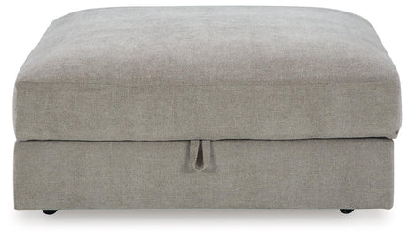 Aslan Court Pebble Ottoman With Storage by Ashley at Eve Furniture