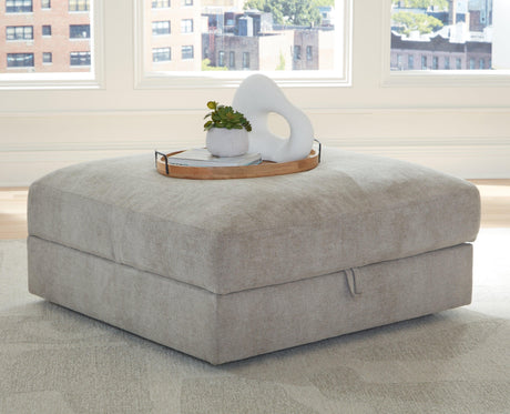 Aslan Court Pebble Ottoman With Storage by Ashley at Eve Furniture