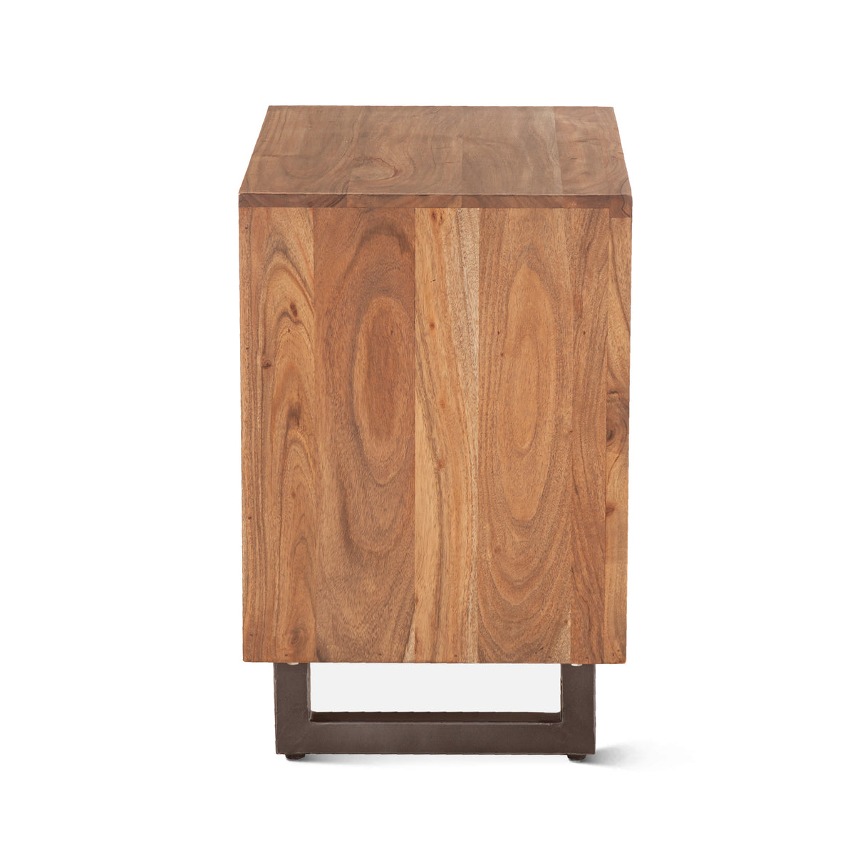 Aspen 24" Two Drawer Nightstand in Smoked Acacia by Home Trends & Design at Eve Furniture