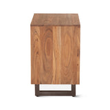 Aspen 24" Two Drawer Nightstand in Smoked Acacia by Home Trends & Design at Eve Furniture