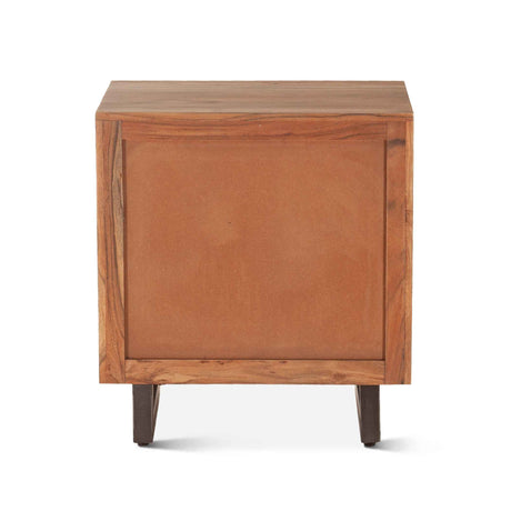 Aspen 24" Two Drawer Nightstand in Smoked Acacia by Home Trends & Design at Eve Furniture