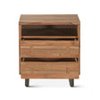 Aspen 24" Two Drawer Nightstand in Smoked Acacia by Home Trends & Design at Eve Furniture