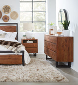 Aspen 24" Two Drawer Nightstand in Walnut by Home Trends & Design at Eve Furniture