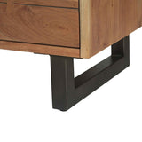 Aspen 34" Tall Chest in Smoked Acacia by Home Trends & Design at Eve Furniture