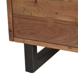 Aspen 34" Tall Chest in Smoked Acacia by Home Trends & Design at Eve Furniture