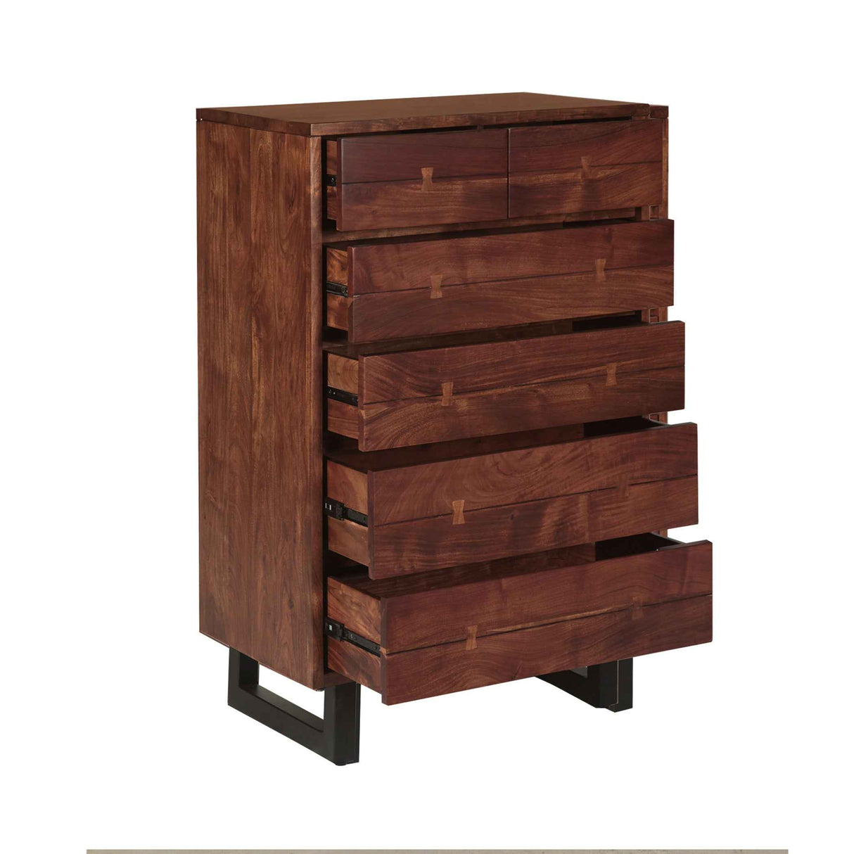 Aspen 34" Tall Chest in Walnut by Home Trends & Design at Eve Furniture