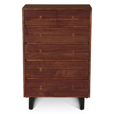 Aspen 34" Tall Chest in Walnut by Home Trends & Design at Eve Furniture