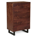 Aspen 34" Tall Chest in Walnut by Home Trends & Design at Eve Furniture