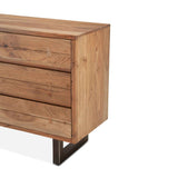 Aspen 58" Six Drawer Dresser in Smoked Acacia by Home Trends & Design at Eve Furniture
