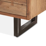 Aspen 58" Six Drawer Dresser in Smoked Acacia by Home Trends & Design at Eve Furniture
