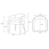 Aspen Dining Armchair in Gold Dust by Manhattan Comfort at Eve Furniture