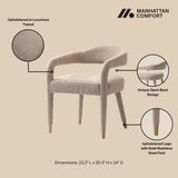 Aspen Dining Armchair in Gold Dust by Manhattan Comfort at Eve Furniture