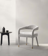 Aspen Dining Armchair in Silver Lining by Manhattan Comfort at Eve Furniture