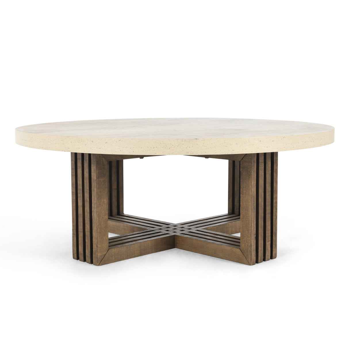 Aspen Distressed Brown/Weathered Chalk Coffee Table by Classic Home at Eve Furniture