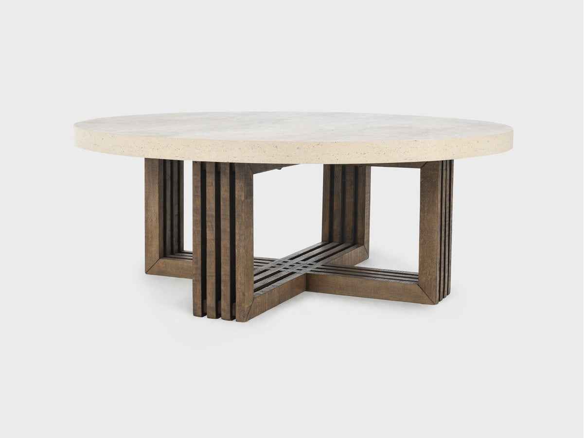 Aspen Distressed Brown/Weathered Chalk Coffee Table by Classic Home at Eve Furniture