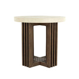 Aspen Distressed Brown/Weathered Chalk End Table by Classic Home at Eve Furniture