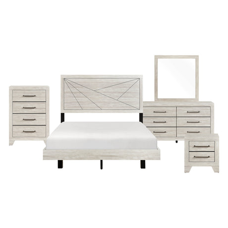 Aspen Gray Oak Youth Panel Bedroom Set by Homelegance at Eve Furniture