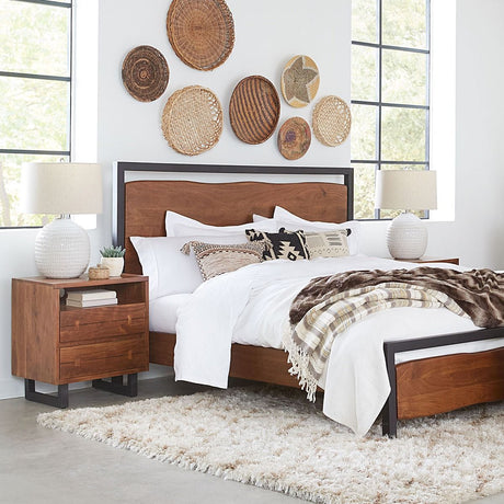 Aspen Queen Bed in Walnut by Home Trends & Design at Eve Furniture
