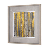 Aspen Trees 3 by Jamie Cook a Hand Embelished Textured Framed Photo Art Print Matted under Glass by Mercana at Eve Furniture