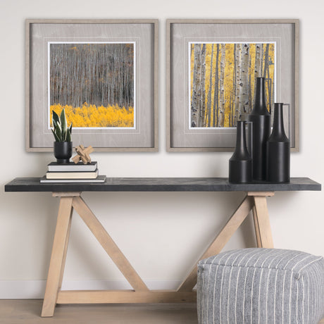 Aspen Trees 4 by Jamie Cook a Hand Embelished Textured Framed Photo Art Print Matted under Glass by Mercana at Eve Furniture