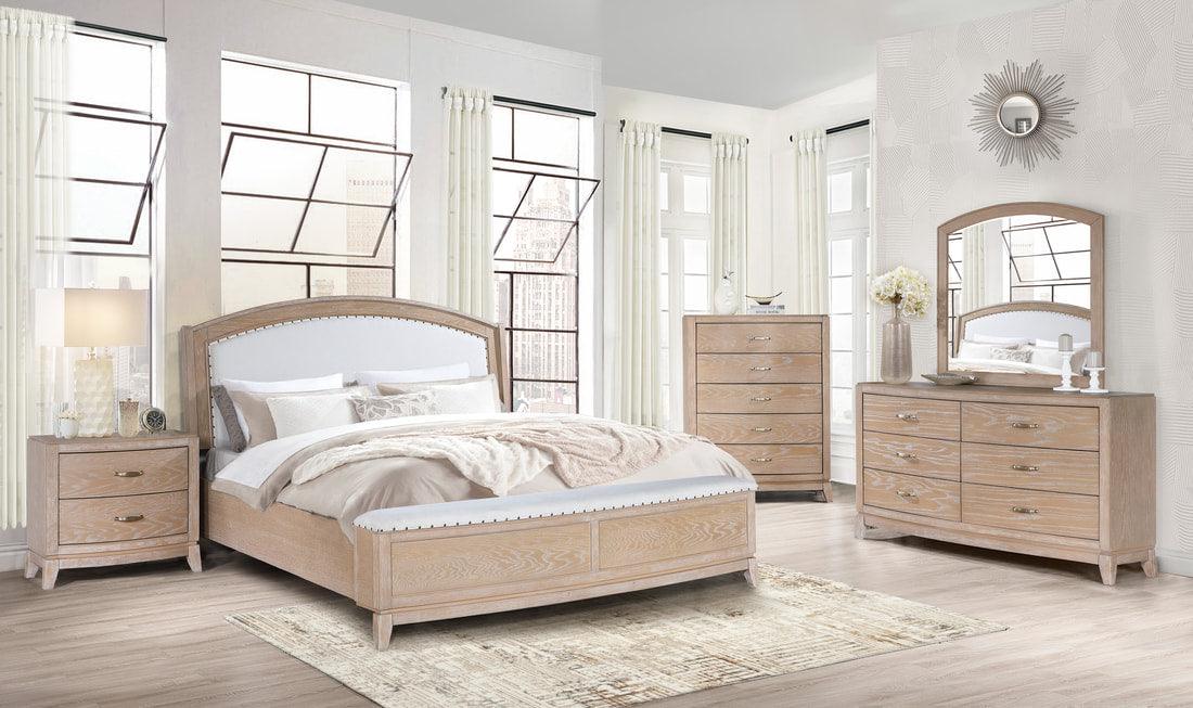 Aspire Elegance Sand Platform Bedroom Set by Happy Homes at Eve Furniture
