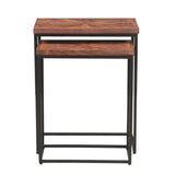 Aster 20" Nesting Side Tables in Sunburst Brownstone by Home Trends & Design at Eve Furniture