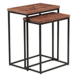 Aster 20" Nesting Side Tables in Sunburst Brownstone by Home Trends & Design at Eve Furniture