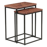 Aster 20" Nesting Side Tables in Sunburst Brownstone by Home Trends & Design at Eve Furniture