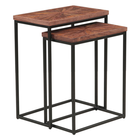 Aster 20" Nesting Side Tables in Sunburst Brownstone by Home Trends & Design at Eve Furniture