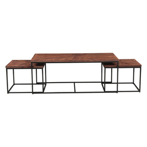 Aster 47" Nesting Coffee Tables in Sunburst Brownstone by Home Trends & Design at Eve Furniture