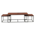 Aster 47" Nesting Coffee Tables in Sunburst Brownstone by Home Trends & Design at Eve Furniture