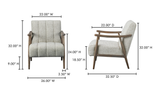 Aster Accent Chair Pebbled Beige by Moe's Home at Eve Furniture