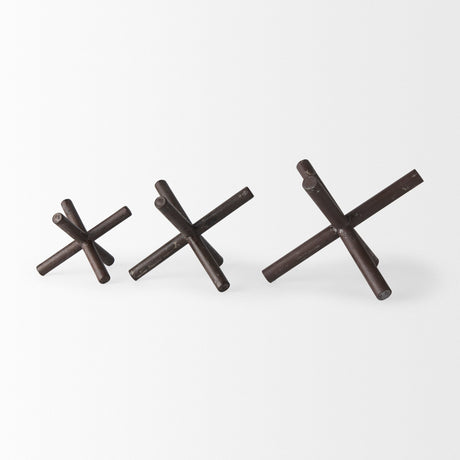 Astericks I (Large) 10L x 10W Brown Metal Decor Object by Mercana at Eve Furniture