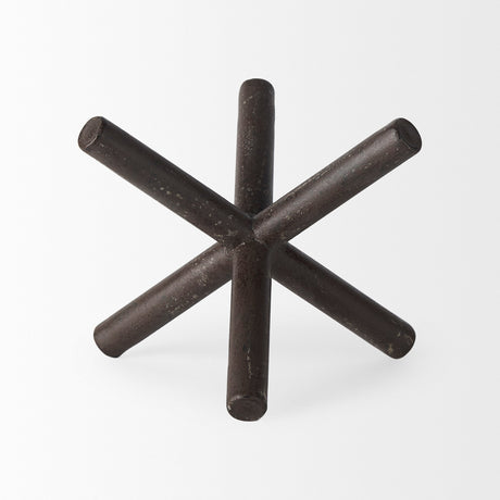 Astericks II (Medium) 8L x 7W Brown Metal Decor Object by Mercana at Eve Furniture