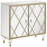 Astilbe Mirror/Champagne 2-Door Accent Cabinet by Coaster at Eve Furniture