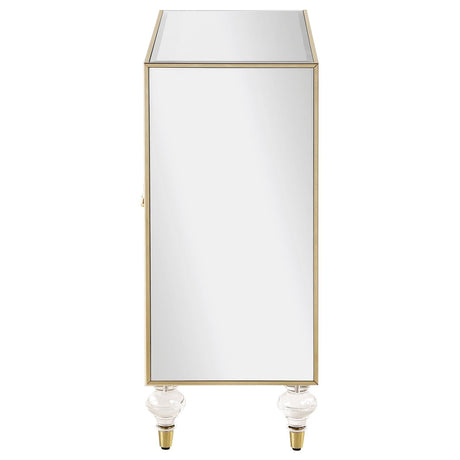 Astilbe Mirror/Champagne 2-Door Accent Cabinet by Coaster at Eve Furniture