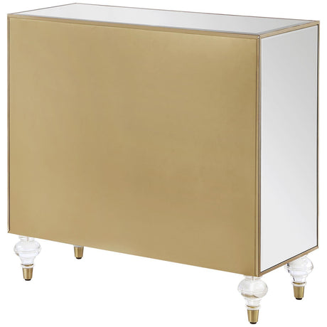 Astilbe Mirror/Champagne 2-Door Accent Cabinet by Coaster at Eve Furniture