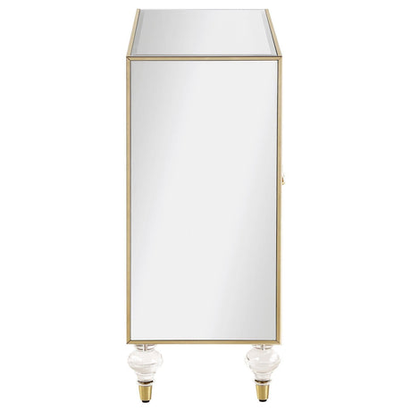 Astilbe Mirror/Champagne 2-Door Accent Cabinet by Coaster at Eve Furniture