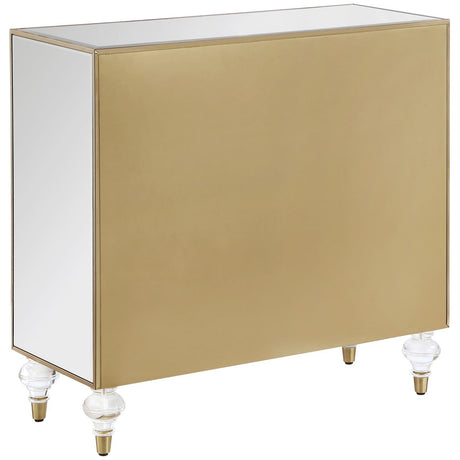 Astilbe Mirror/Champagne 2-Door Accent Cabinet by Coaster at Eve Furniture