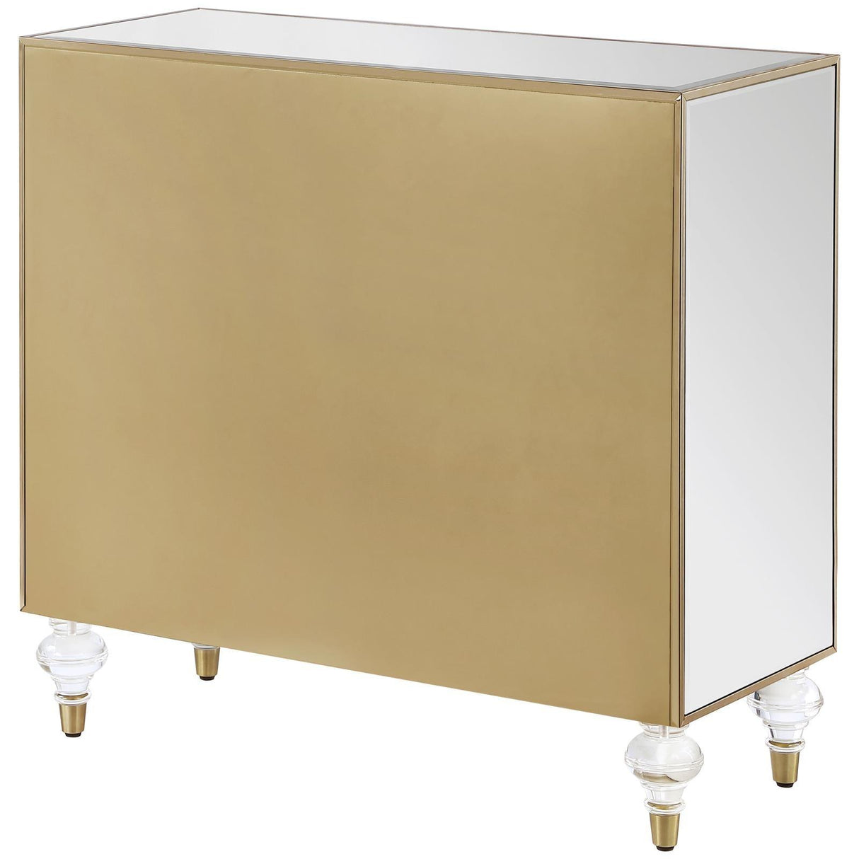 Astilbe Mirror/Champagne 2-Door Accent Cabinet by Coaster at Eve Furniture