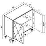 Astilbe Mirror/Champagne 2-Door Accent Cabinet by Coaster at Eve Furniture