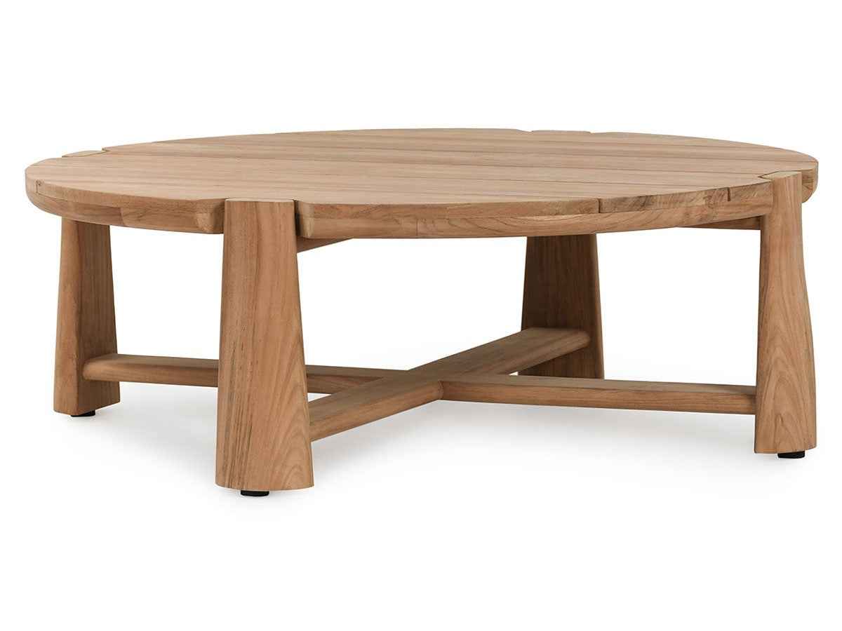 Aston Natural 48" Outdoor Round Coffee Table by Classic Home at Eve Furniture