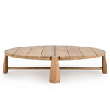 Aston Natural 65" Outdoor Round Coffee Table by Classic Home at Eve Furniture